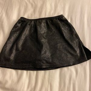 Y2K faux leather skirt